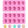 Aabellay, stampo stereo in silicone a forma di zampa di gatto, a forma di zampa di orso, stampo in resina epossidica 3D, per torte e cupcake, gioielli, argilla polimerica, progetti creativi, 2 pezzi