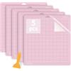 Jerilla Tappetino da Taglio per Cricut 5 pezzi 12x 12 FabricGrip Tappetini da Taglio Antiscivolo Set per Cricut Maker/Explore One/Air/Air 2 con Raschietto