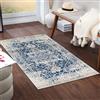 Livabliss Syracusa Tappeto Vintage Tappeto per Soggiorno, Corridoio, Cucina Tappeti Salotto Classico, Orientale, leggera Manutenzione Pelo Corto, Grande, 80x150 cm Blu Marino, Grigio, Beige Chiaro