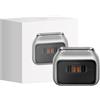 Laifen P3 Pro Rasoio Elettrico per Uomo, IPX7, Auton.100min, Argento | Motori Lineari 2×12.000 Tagli/min., Rasatura a Secco e a Umido, Lamina 0,055 mm, Batteria 100 min, USB-C, IPX7