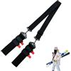 SSHUIKKAI Tracolla per sci, sci carry strap, tracolla regolabile, per un facile trasporto e viaggio, durevole e confortevole (nero)