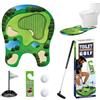 Yooyan Set regalo per golf, mini vasino da golf con mazze da golf scalabili, tappetino da putting, 2 palline da golf e gancio per porta, mini golf, regalo da uomo, divertente per bagno, gioco da bagno