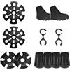 LOLANIUT Set di accessori per bastone da trekking in gomma, piatti da neve, punte di ricambio per bastoncini nordic walking compatibili con bastoncini in gomma, set di piatti da sci