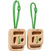 CLEVO - Finger Bloc Mini per l'allenamento della forza delle dita - Fingerboard compatta per il bouldering e l'arrampicata - Fingerboard trainer e pinchblock grip in legno - Appendino portatile