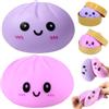 TOGETDREAM Dumpling Squishy con Cestelli per Vapore ,Mochi Squishy Antistress Con espressioni carine ,Squishy Toy Kawaii a Forma di Raviolo Squishy ,Squeeze Toy Sensoriale per Bambini e Adulti