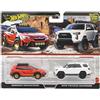 Hot Wheels JBK98 - Mini auto giocattolo per Subaru Crosstrek / Toyota 4Runner 2018, dai 3 anni in su, multicolore
