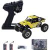 NBJIALIN Auto RC Crawler 1/24 UDI RC UCX2405PRO 4wd Mini Climb Racing Motore brushless 4 ruote sterzanti Trasmissione a 3 velocità Giocattolo RTR (giallo)
