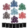 TIDEVAN 49 Pezzi Dadi Poliedrici Dadi da Tavolo in Poliedrico D4 D6 D8 D10 D12 D20 | 49 Pezzi, Dungeons and Dragons Set di Dadi da Giochi di Ruolo con 7 Sacchetti per DND RPG MTG Lucentezza