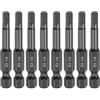 QUARKZMAN 8Pz Punte Cacciavite Piatte Testa Esagonale H4 (4mm) Punta Magnetiche Gambo Esagonale 1/4 Lunga 50mm (2) Lucidatura a Specchio Inserti per Avvitatore Metrico per Chiave