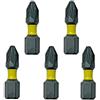 Pipestation PZ2 - Set di punte per avvitatore a percussione Pozidriv da 25 mm (confezione da 5) | Punte PZ2 resistenti per trapano | Set di punte magnetiche per trapano - compatibili con Dewalt