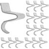 Fukaisu 16pz Clip per Ripiani Armadio, Staffe Resistenti Clip di Supporto per Scaffali Compatibili con Armadio Metallico Sandusky (Argento)