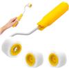 Seutmrou Rullo di vernice, Rullo Pittura Piccola Rulli, Rulli per Verniciare Set 1 Manico in plastica + 3 Rullini Ricambio, Mini Rullo per Pittura Per Dipingere, Rattoppare Bordi o Angoli