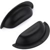 SYZOW 6 pezzi Maniglie per Mobili da Cucina ，maniglie per mobili Nero Maniglie per Armadio，semicircolari retrò massicce Distanza fori 64mm