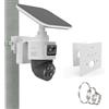 TIUIHU Supporto per asta regolabile per eufy Security eufyCam S4 e eufy PoE NVR Security System S4/S4 Max/E40, in alluminio per fotocamera PTZ, telecamere IP, bianco