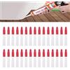 GERUI 30 pezzi di ugelli per cartucce in silicone trasparente, ugelli di ricambio, ugelli per sigillatura, ugelli per cartucce in silicone, ugelli per cucina, casa, sigillanti, con ugelli rossi, ugelli per