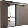 doporro Porta Scorrevole in Vetro Satinato per Interni 102.5cmx205cm Porte Scorrevoli Chiusura Soft Close con Maniglia a Barra Distanza Parete 15mm, Amalfi14