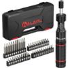 ALAIAL Cacciavite Dinamometrico 1-7 NM, 1/4 Chiave Dinamometrica Regolabile, 41 Pezzi Kit Chiavi Dinamometriche per Riparazione di Bici, Modellism