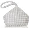 BABEYOND Pochette da donna con perline da sera anni '20, pochette per feste in costume, matrimoni e uso quotidiano, Argento, Taglia unica