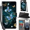 PHINIENLAND Cover per iPhone 16e / 17e Case PU Pelle Custodia [Kickstand] [Chiusura magnetica] [Slot per Schede], Portafoglio Flip Custodia per iPhone 17e,Farfalla