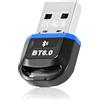Pixelure Adattatore Bluetooth 6.0 per PC, Adattatore USB Bluetooth con Windows 11/10/8.1 per PC desktop/laptop/cuffie/tastiera/mouse/Bluetooth stereo
