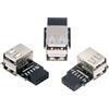 cablecc 3 pz/set scheda madre 9 pin/10 pin pannello frontale header femmina a doppio adattatore USB 2.0 femmina verticale angolato di 90 gradi