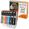 Starlet24 6x Cartucce 580 581 (con 581XL Foto Blu) Compatibili con Canon PGI-580 CLI-581 per Pixma TS8150 TS8151 TS8152 TS8250 TS8251 TS8252 TS8350 TS9150 TS9155