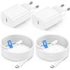 Bamkey Caricatore rapido per iPhone da 30 W e cavo di ricarica da 2 m, per iPhone 14/14 Pro Max/14 Plus/14Pro/13/13 Pro/12/11/SE/X/XS/XR/8/7/iPad, caricatore USB C Fast Charger Adattatore (2PACK)