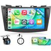 Rimoody 4G+64G Android Autoradio per Suzuki Swift 2011-2017 Suzuki Ertiga 2012-2017 9 Touchscreen Autoradio con Carplay Senza Fili Android Auto Mirror Link Navi GPS Bluetooth WiFi FM/RDS/EQ SWC Retrocamera