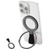 KINDLUME Anello Magnetico Cellulare, Supporto Telefono Magnetico, Maniglia Regolabile con Cinturino, Rotazione 360°, Compatibile con Anello Phone 16/15/14/13/12, Samsung Galaxy S24/S23/S22