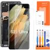 AGCUT OLED - Schermo LCD per Samsung Galaxy S21 Ultra 5G SM-G998B SM-G998B/DS SM-G998U SM-G998W LCD Display Display Schermo Sostituzione Digitalizzatore Montaggio Montaggio con Kit Riparazione (nero)