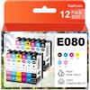 Nalifystic Confezione da 12 Cartucce Multiple Compatibili per T0801 T0802 T0803 T0804 T0805 T0806 per Stylus Photo R265 R360 R285 RX585 RX685 P50 Stylus PX700W PX800FW PX810 PX650 Stampanti