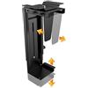 RICOO Supporto PC scrivania TRH-06 Montaggio della case sotto tavolo Girevole 360 gradi Cassa computer fisso Salvaspazio Appoggio CPU Nero