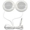 Flylin Altoparlante per Cuscino, Doppio Mini Altoparlante Stereo Migliorato, Bianco Rotondo, Cavo 3.5mm, Compatibile con Telefono, MP3 e CD, per Dormire e Rilassarsi