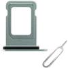Cemobile Supporto per slot per scheda SIM di ricambio per iPhone 15 e iPhone 15 Plus (versione SIM singola) con anello di tenuta in gomma impermeabile e perno di espulsione aperto (verde)