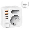 THUNIX Adattatore Presa Giappone, 6 in 1 Adattatore Presa Spina Tipo A con 4 USB(2 Tipo C PD20W) Adattatore da Viaggio per Giappone, Cina, Thailandia, Cuba, Canada, Colombia