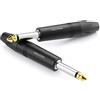 deleyCON 2x Adattatori Audio 6,3mm Mono Assemblabili - Spina TS 6,35mm a Collegamento Sfuso per Cavi e Dispositivi - Altoparlante, Microfono, Strumento Musicale, Studio di Registrazione