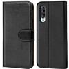 Verco custodia per Galaxy A90 5G, Case per Samsung Galaxy A90 5G Cover PU Pelle Portafoglio Protettiva, Nero