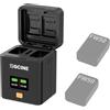 ZTIANFOTO ZG CINE NP-FW50 - Scatola di ricarica rapida USB-C PD e display OLED, per fotocamere Sony (A7 III, A6000, A6300) + scomparto per schede di memoria