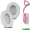 Geekria Cuscinetti auricolari di ricambio in tessuto a rete per cuffie Razer Kraken V4/V4 X/V4Pro/Kitty V2 Pro, Barracuda/Barracuda X, parti di riparazione con guida video (grigio bianco)