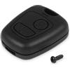 OcioDual Copertura Chiave 2 Pulsanti Tasti Bottoni Case Compatibile con Peugeot 106 206 806 107 207 407 Nero Guscio Telecomando