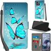 PHINIENLAND Cover per Motorola Moto G86 custodia portafoglio Turquoise | 3 scomparti carte, 1 tasca banconote, Chiusura magnetica, Supporto, Pelle PU flip cover per Moto G86 Power
