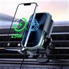 OHFAMO Supporto per cellulare da auto con funzione di ricarica wireless Qi caricabatterie ricarica induttiva 15 W per iPhone Samsung Huawei Xiaomi LG tutti i telefoni abilitati Qi da 4,7 a 6,9 pollici
