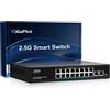 GigaPlus 18 Ports 10Gb Unmanaged Ethernet Switch with 16*2.5G Base T Ports 2*10G RJ45