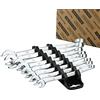 MichaelPro MP001015 - Set di 8 utensili per la combinazione, con impugnatura a spirale, brevettata, set di serraggio offset a 15 gradi ad apertura aperta, set di piegatura metrica per meccanica
