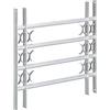 Relaxdays Grate per Finestre Antiscasso, 600x700-1050 mm, Estensibili, Acciaio Robusto, Inferriate di Sicurezza, Grigio