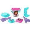 Wader 82142 - Set di giocattoli per la casa delle bambole Gabbys con secchio da 2 litri, mulino per la sabbia, setaccio, pala, rastrello e due stampi per la sabbia, per bambini a partire dai 12 mesi