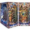 LUMYCE Kit Book Nook DIY per Adulti Casa in Miniatura con Luci LED da Montare, Modellismo 3D Creativo per Decorare Librerie - Regalo Originale per Appassionati di Fai da Te