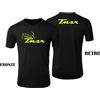 Jhk - Fruit of the loom T-shirt Maglietta Personalizzata Yamaha Tmax T-Max Stampa Fluo Tshirt Nera Uomo