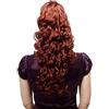 WIG ME UP - N310-350 Voluminoso e Ondulato Toupet/Coda di cavallo Ricci Molto Lungo circa 60 cm Rosso