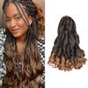 YUFEIHE French Curls Braiding Hair Pre Stretched Synthetic French Curl Crochet Hair | 8 confezioni French Curl Braiding Hair, Soft Synthetic Fiber, Pre-Stretched, Lightweight & Long Lasting for Black Women